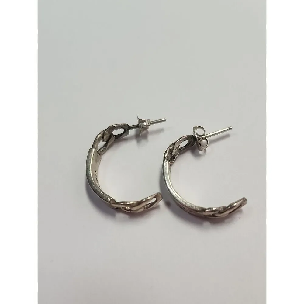 Sterling Silver Half Hoop Earrings